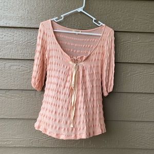 Piko 1988 women's Anthropologie top peach color, S
